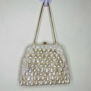 Vintage Safco Beaded Sequin Clutch Formal Evening Bag Purse